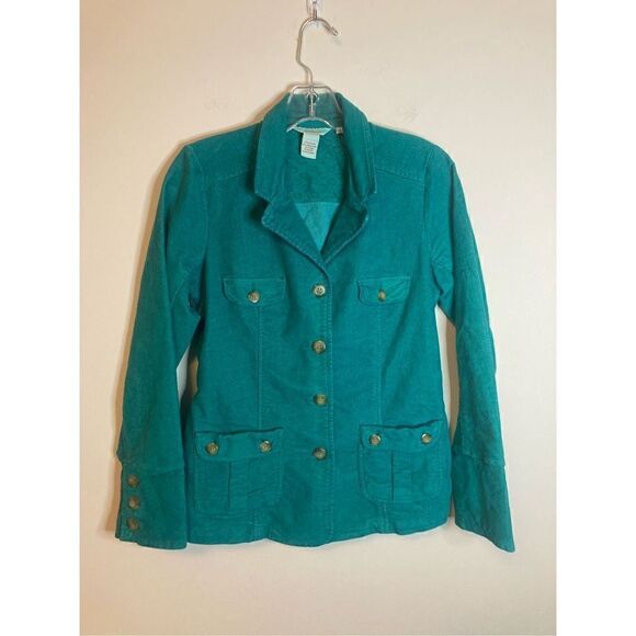 Sundance Turquoise Velvet Blazer Jacket Womens Small Pocket - Picture 1 of 5